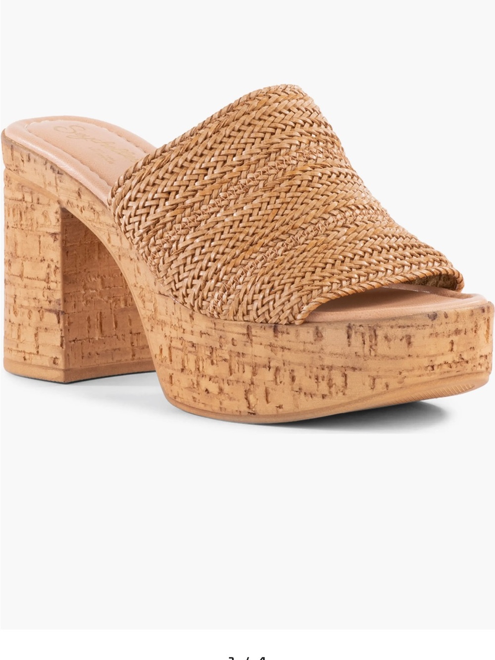 Seychelles Woven Platform Mule in Tan